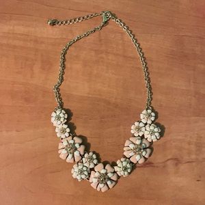 Gold floral statement necklace
